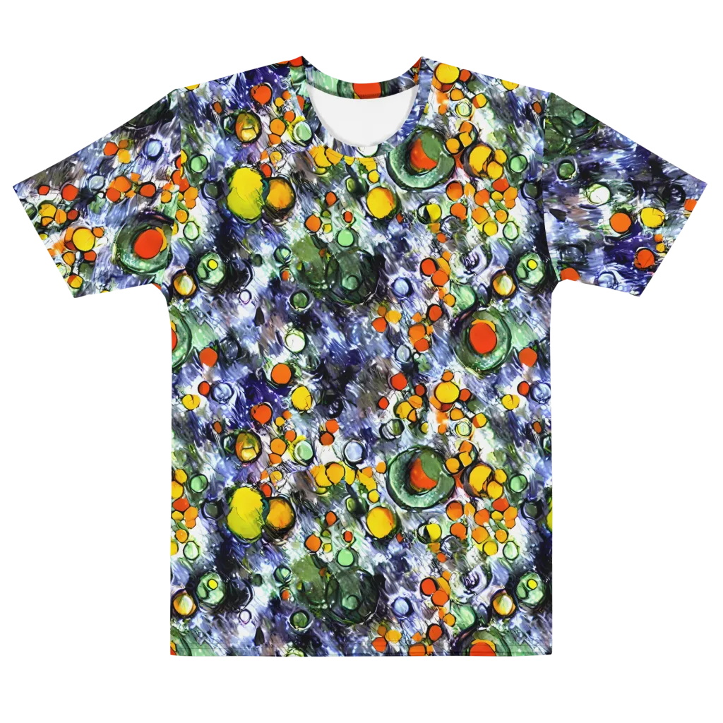 Neon Still Life on Men's Cotton Crew Neck T-Shirt — Front