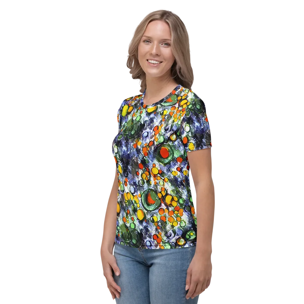 Neon Still Life on Women's Crew Neck T-Shirt — Left