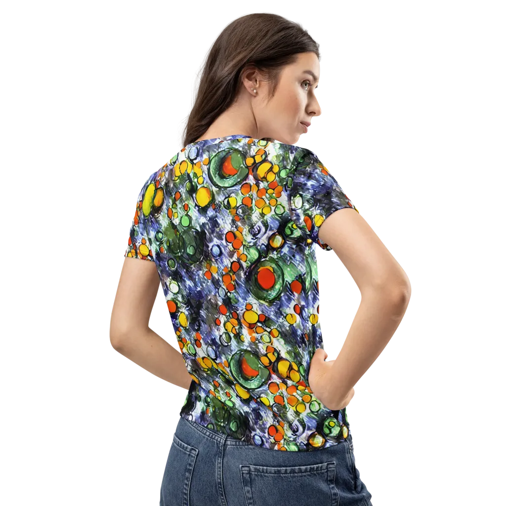 Neon Still Life on Women's Crew Neck T-Shirt — Back