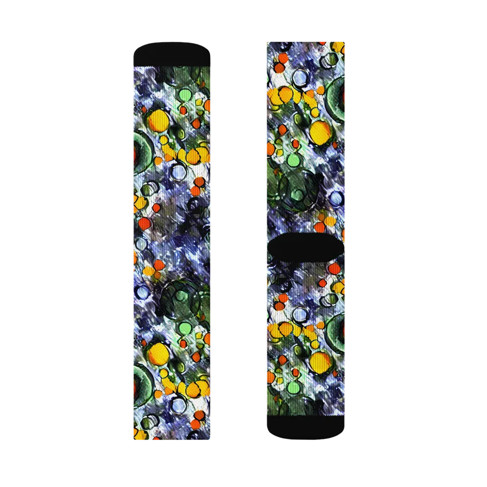 Neon Still Life on Socks — Left Sock