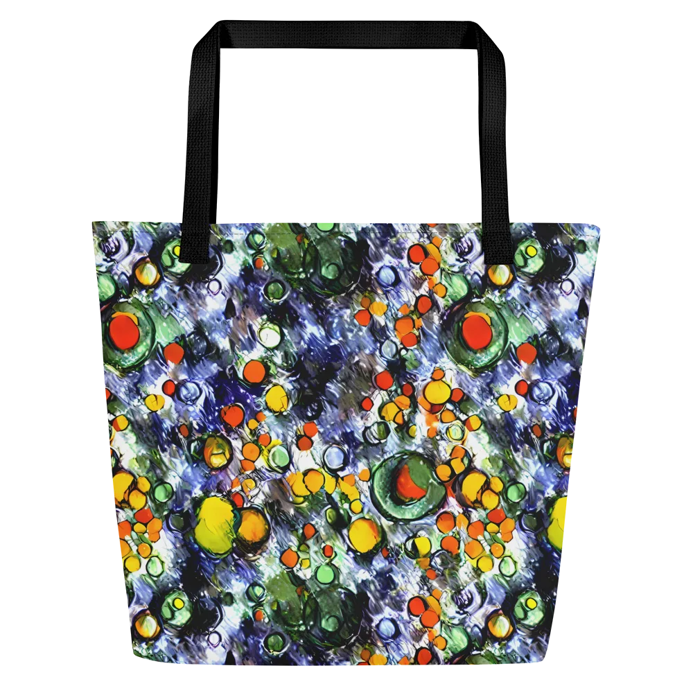 Neon Still Life on Large Tote Bag W/ Pocket — Front