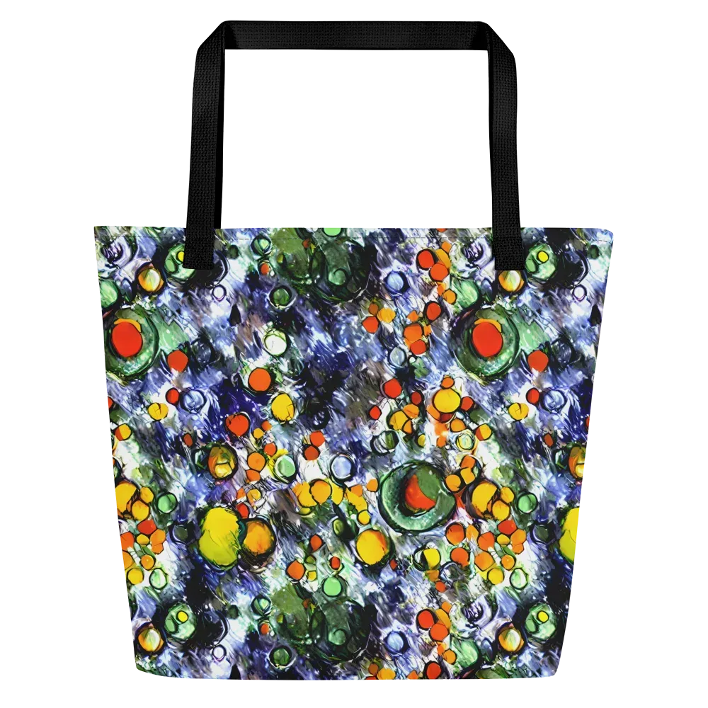 Neon Still Life on Large Tote Bag W/ Pocket — Front