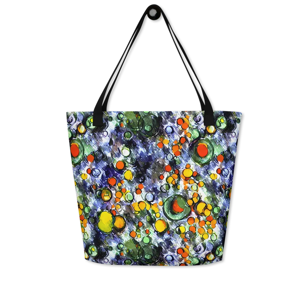 Neon Still Life on Large Tote Bag W/ Pocket — Front