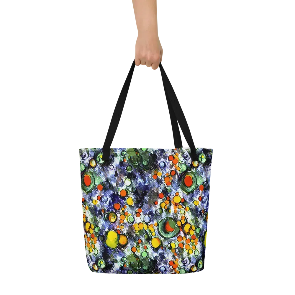 Neon Still Life on Large Tote Bag W/ Pocket — Front