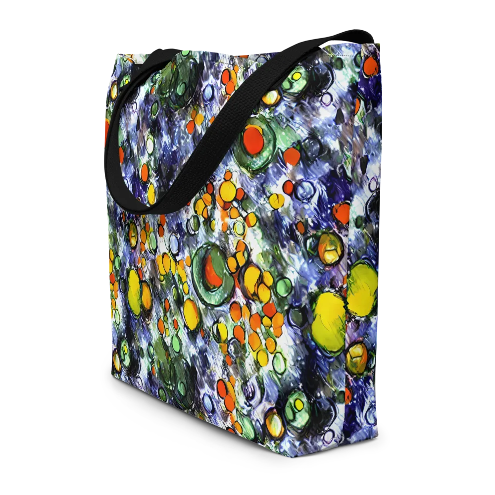 Neon Still Life on Large Tote Bag W/ Pocket — Front