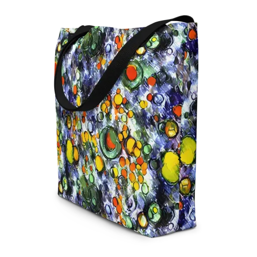 Neon Still Life on a Large Tote Bag W/ Pocket