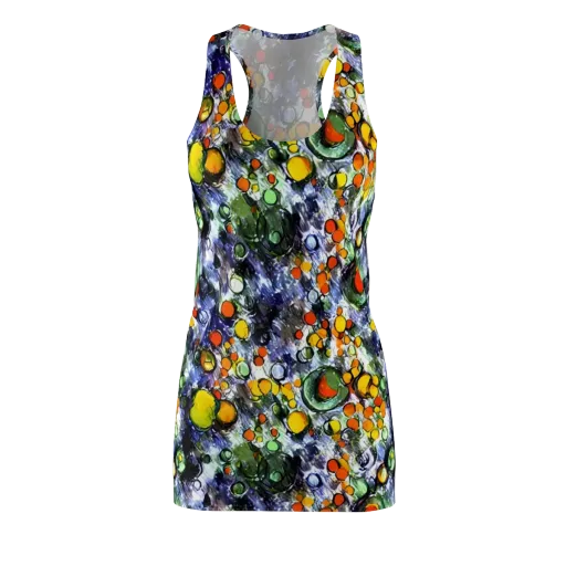 Neon Still Life on a Racerback Dress