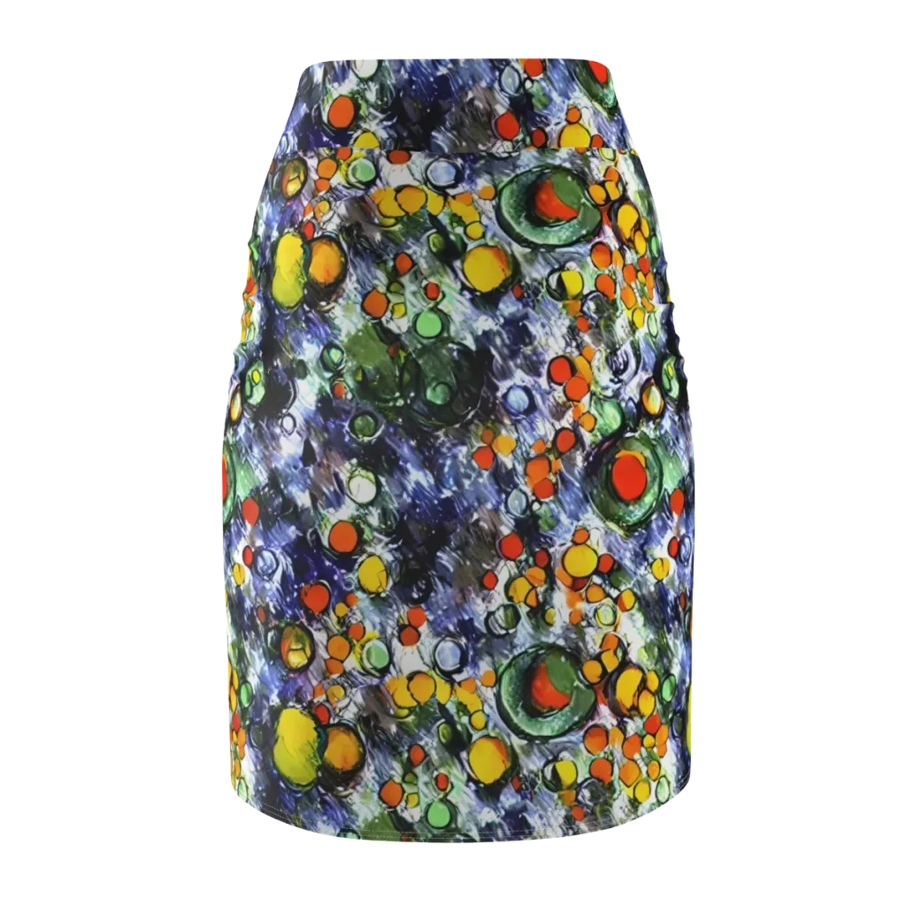 Neon Still Life on Pencil Skirt — Back