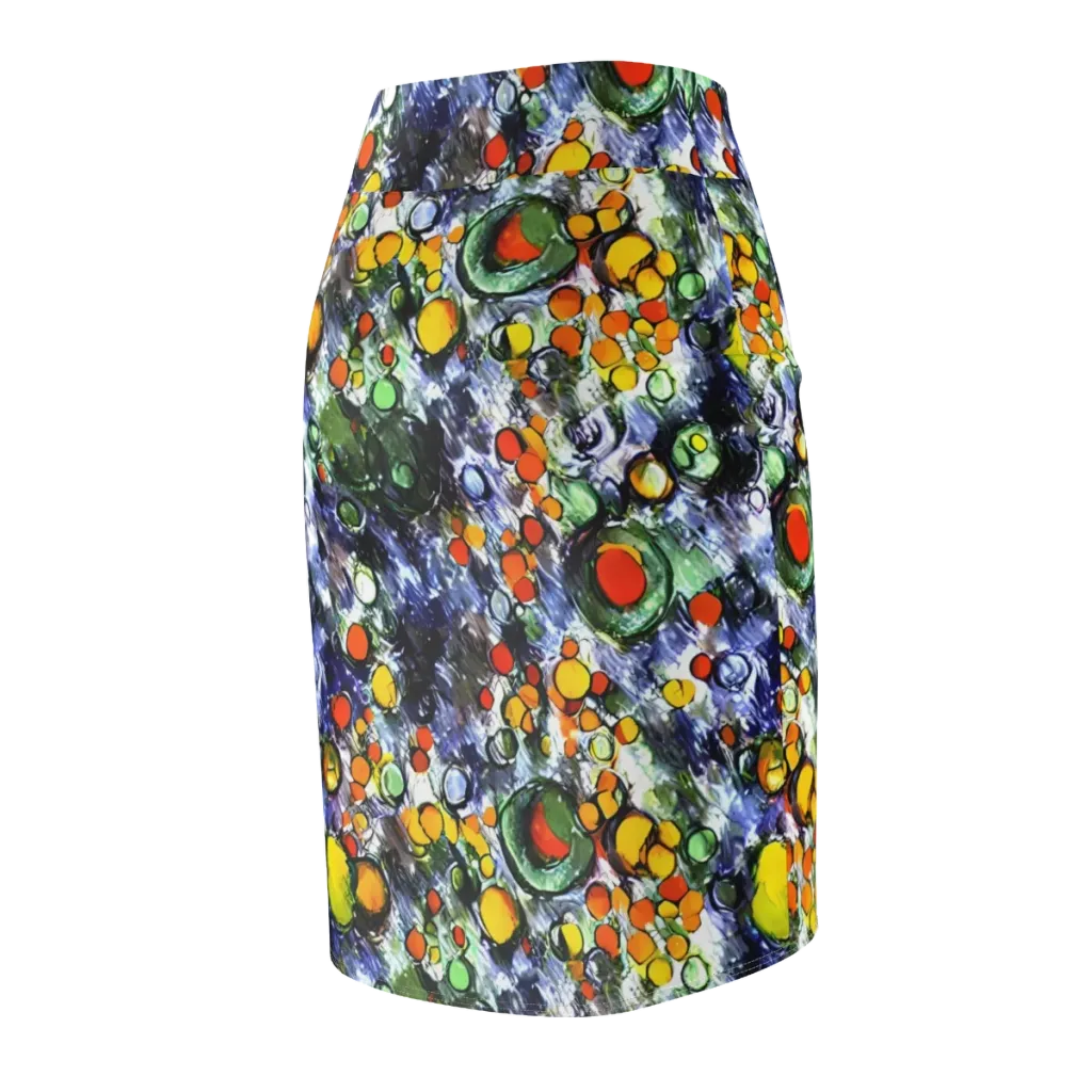 Neon Still Life on Pencil Skirt — Back Side