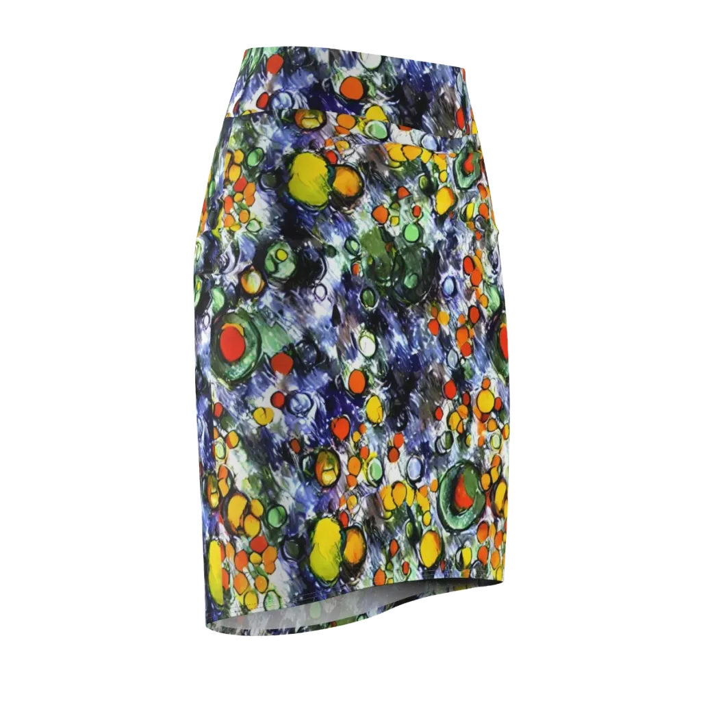 Neon Still Life on Pencil Skirt — Front Side