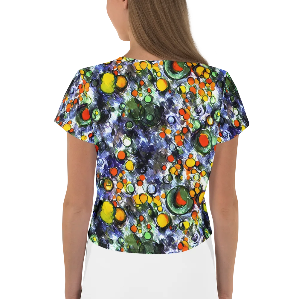 Neon Still Life on Crop Tee — Back