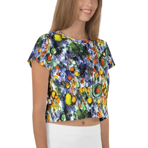 Neon Still Life on a Crop Tee