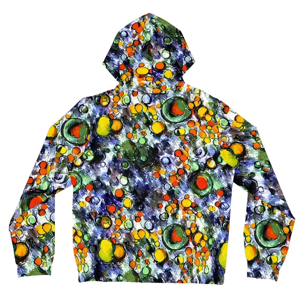 Neon Still Life on Women's Full-Zip Hoodie — Back