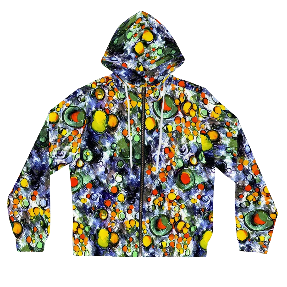 Neon Still Life on Women's Full-Zip Hoodie — Front