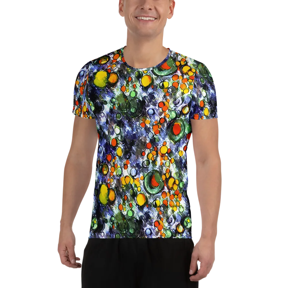 Neon Still Life on Men's Athletic T-Shirt — Front