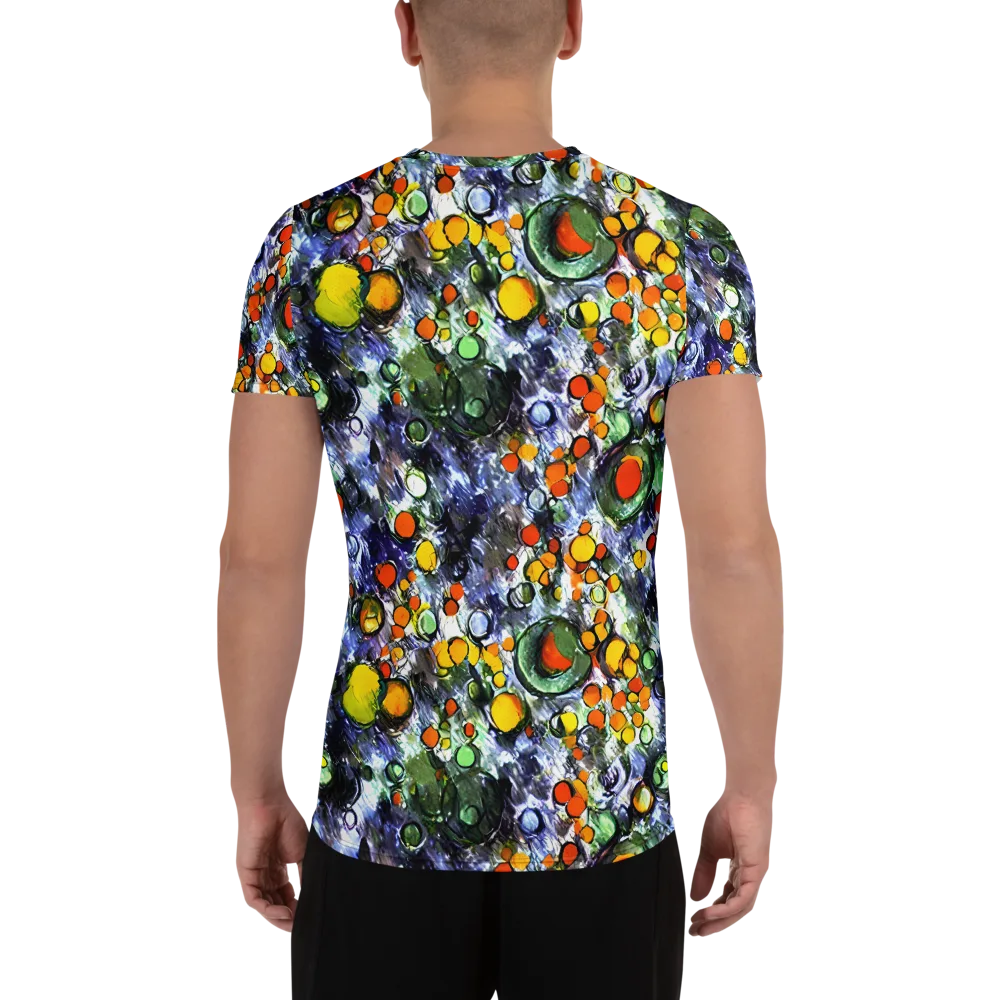Neon Still Life on Men's Athletic T-Shirt — Back