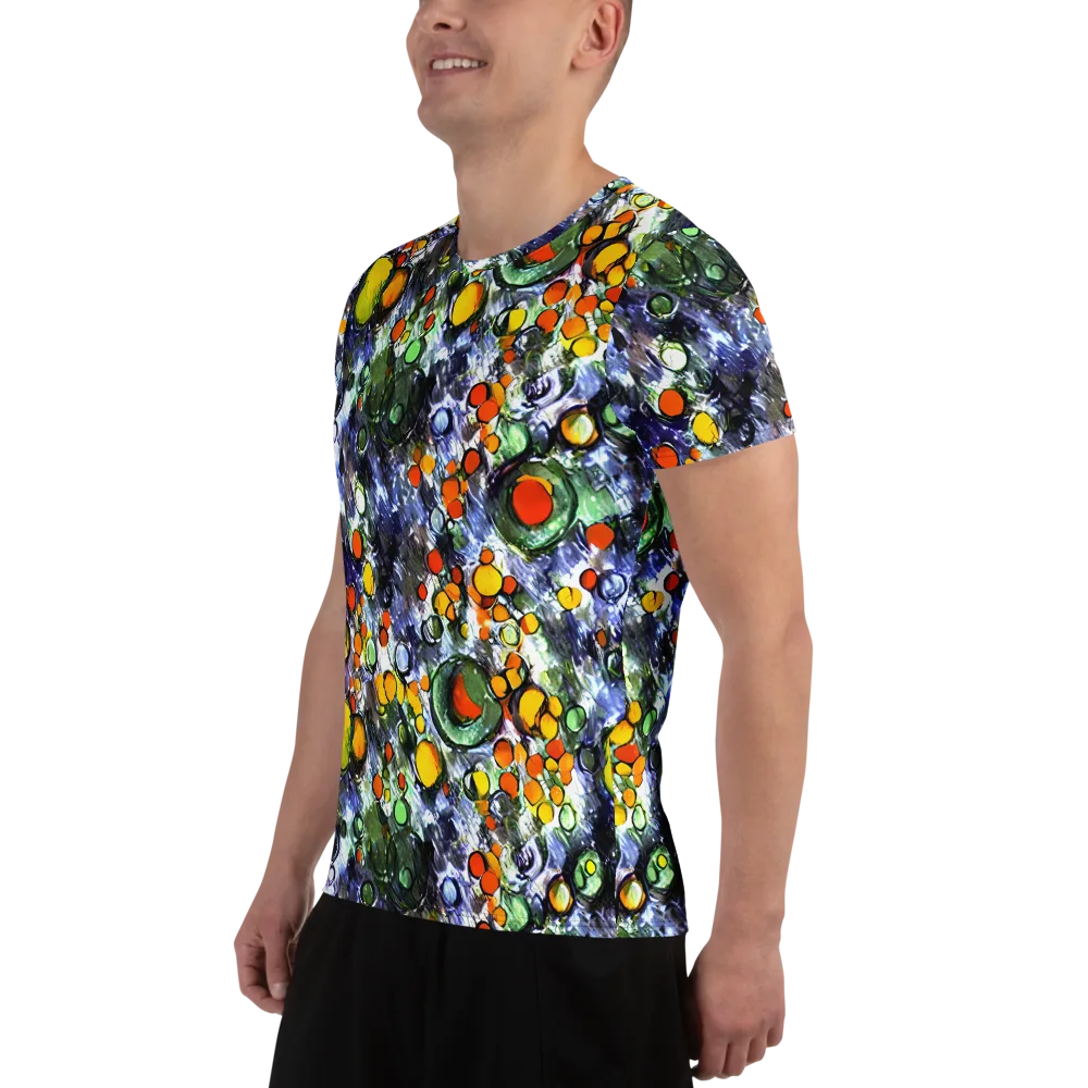 Neon Still Life on Men's Athletic T-Shirt — Left