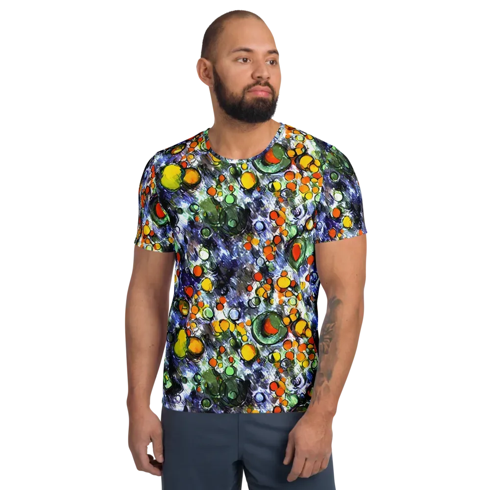 Neon Still Life on Men's Athletic T-Shirt — Front