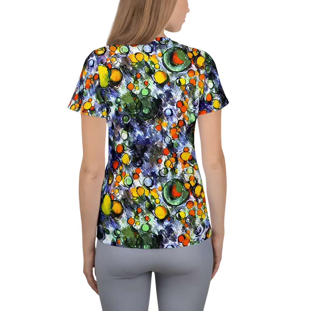 Neon Still Life on Women's Athletic T-Shirt — Back