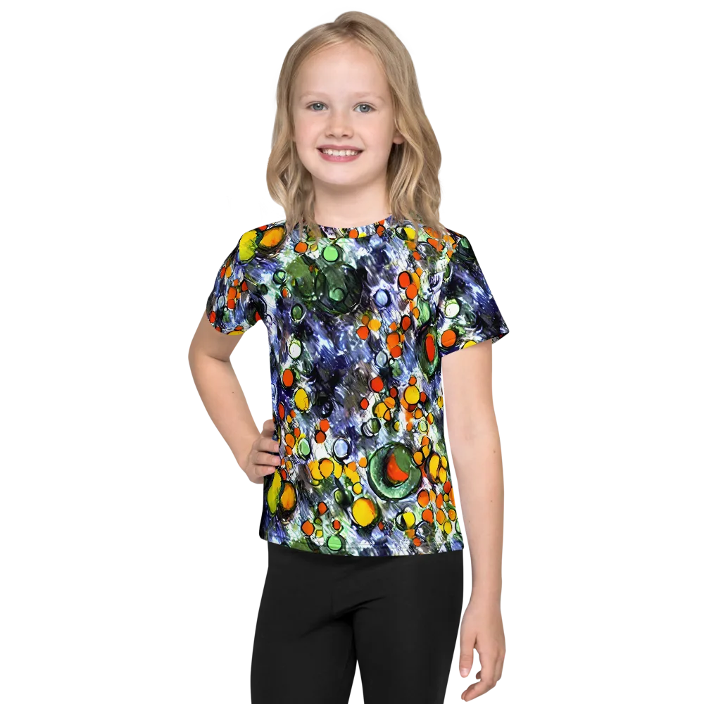 Neon Still Life on Kids Crew Neck T-Shirt — Front