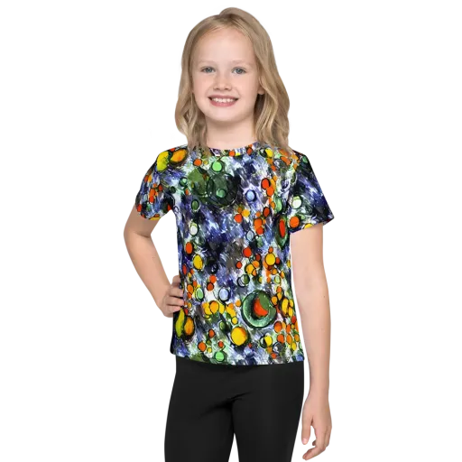 Neon Still Life on a Kids Crew Neck T-Shirt