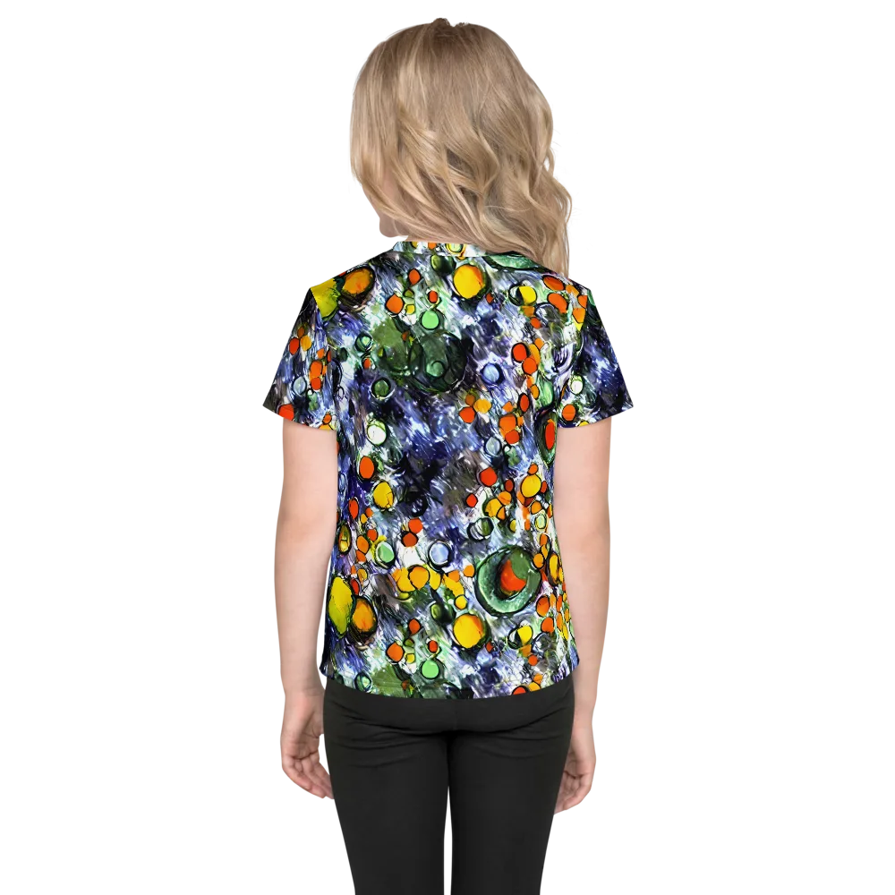 Neon Still Life on Kids Crew Neck T-Shirt — Back
