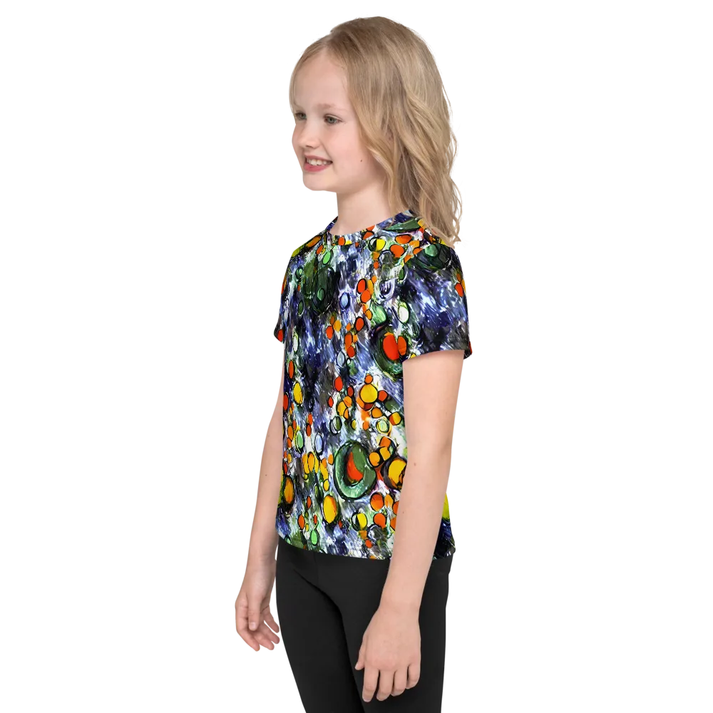 Neon Still Life on Kids Crew Neck T-Shirt — Left