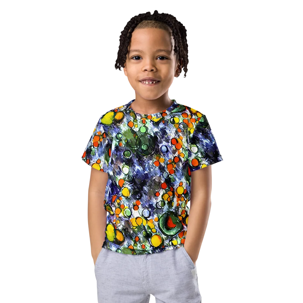 Neon Still Life on Kids Crew Neck T-Shirt — Front