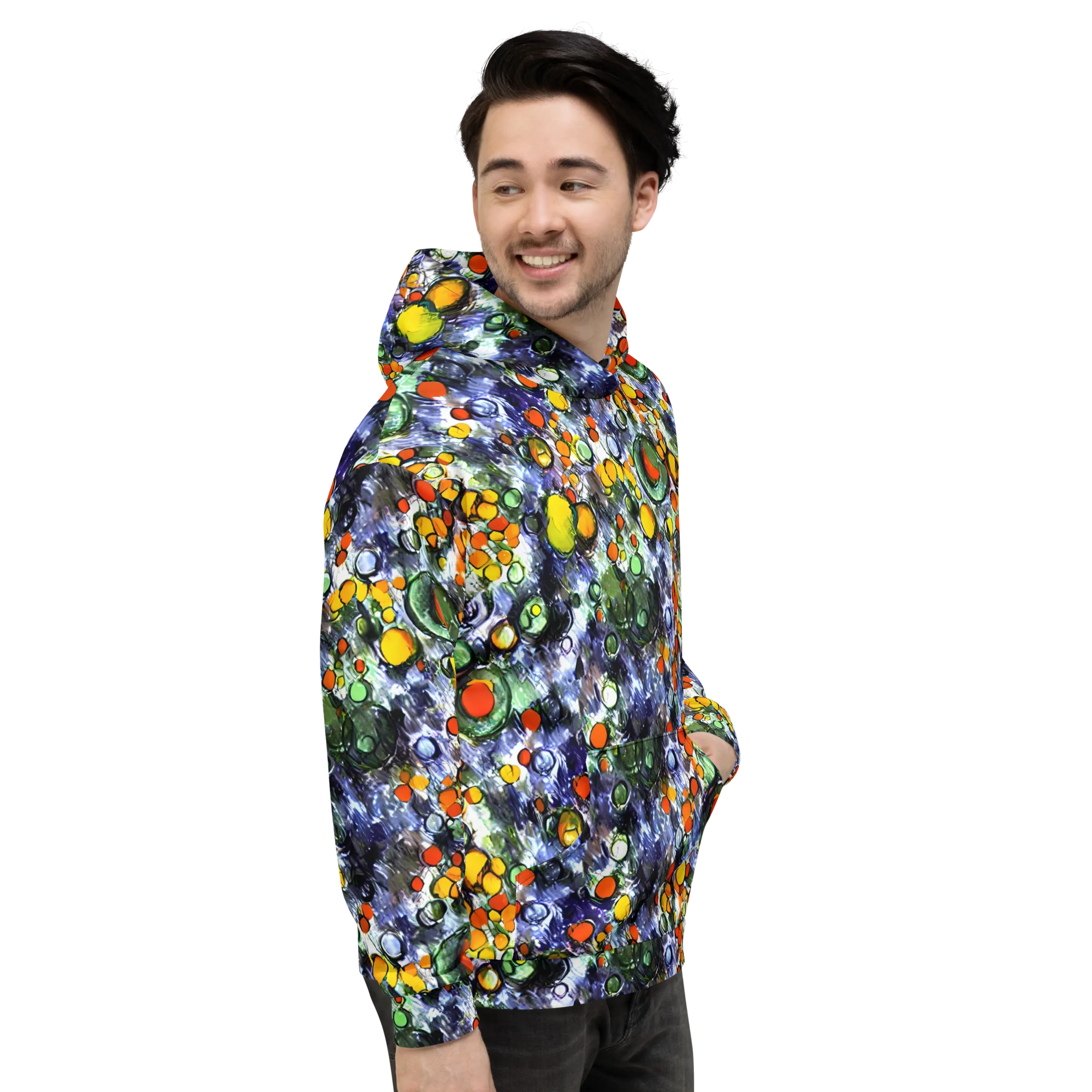 Neon Still Life on Hoodie — Right