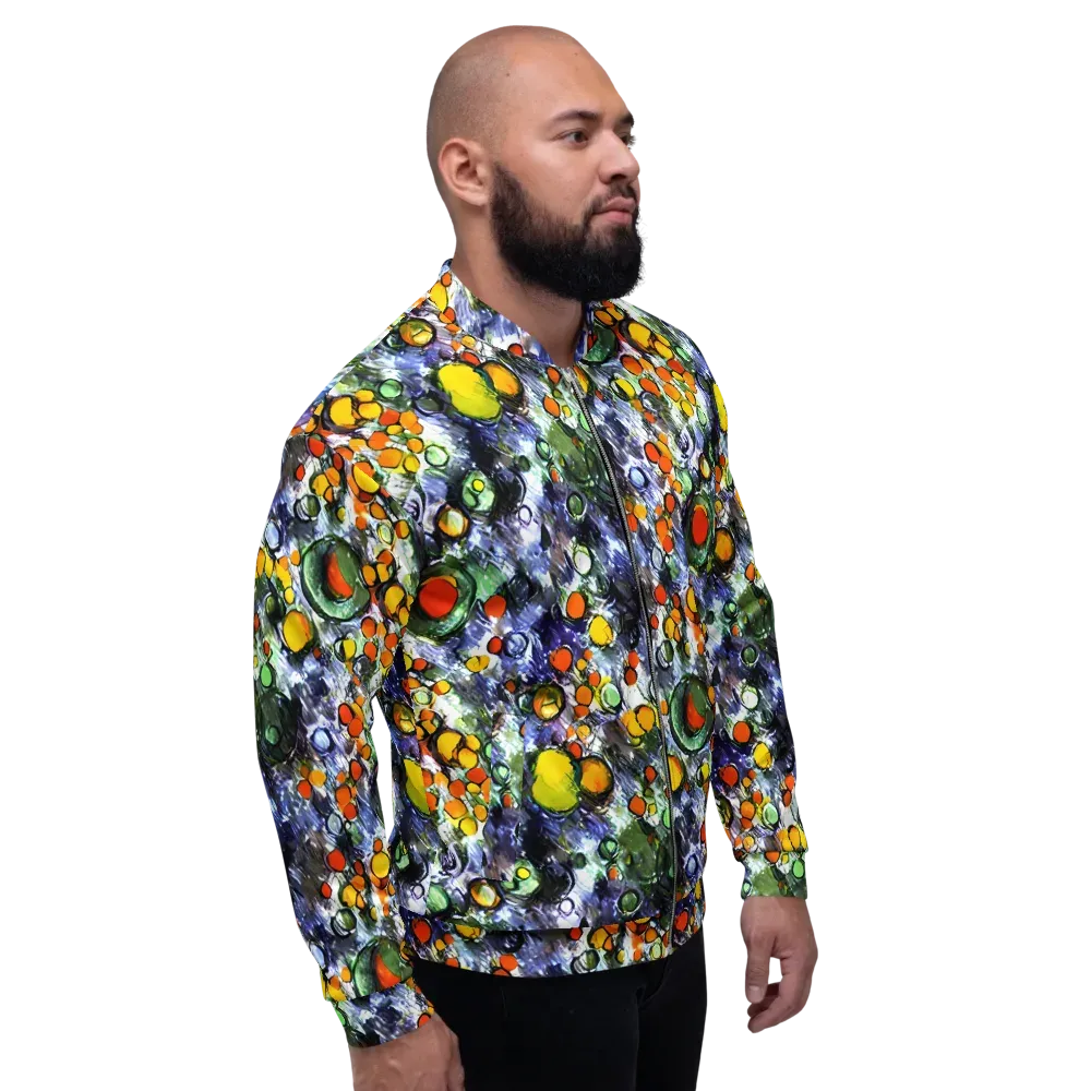 Neon Still Life on Bomber Jacket — Right