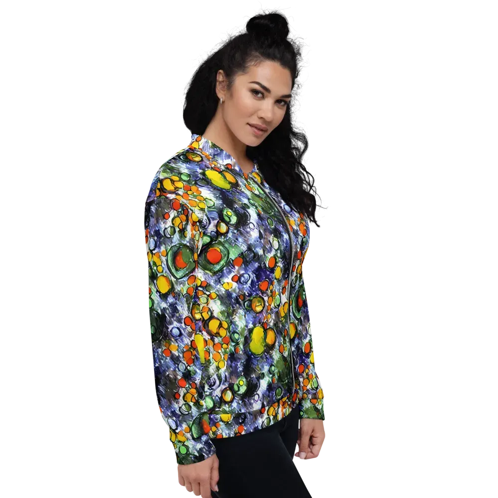 Neon Still Life on Bomber Jacket — Right