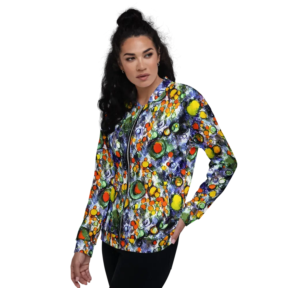 Neon Still Life on Bomber Jacket — Left