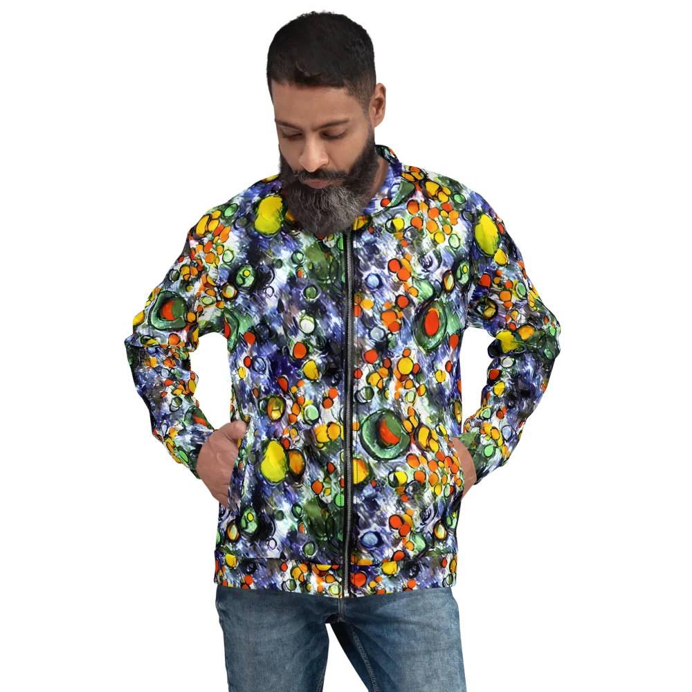 Neon Still Life on Bomber Jacket — Front
