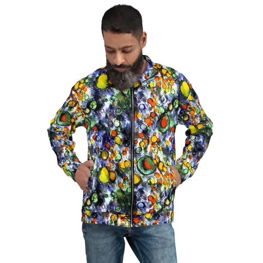 Neon Still Life on a Bomber Jacket
