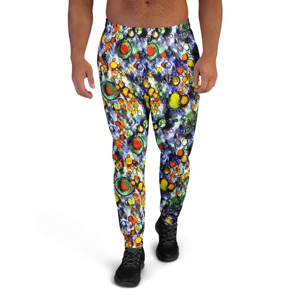 Neon Still Life on Men's Joggers — Front
