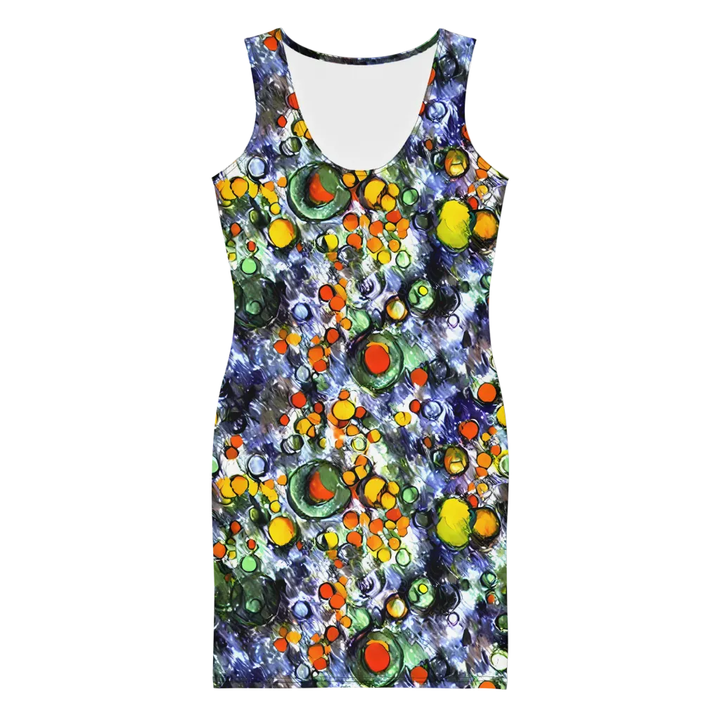 Neon Still Life on Bodycon Dress — Front