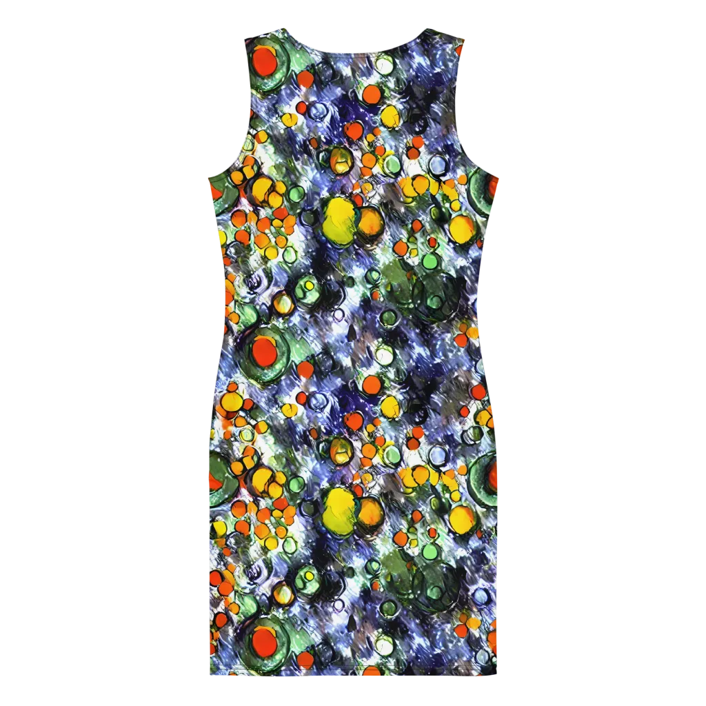 Neon Still Life on Bodycon Dress — Back