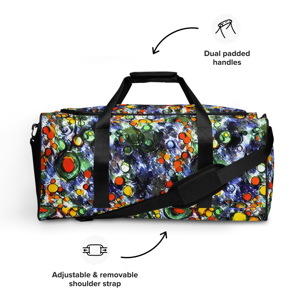 Neon Still Life on Duffle Bag — Front