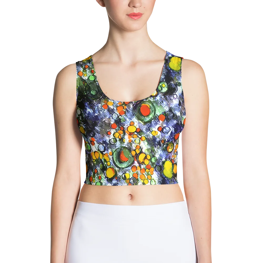 Neon Still Life on Crop Top — Front