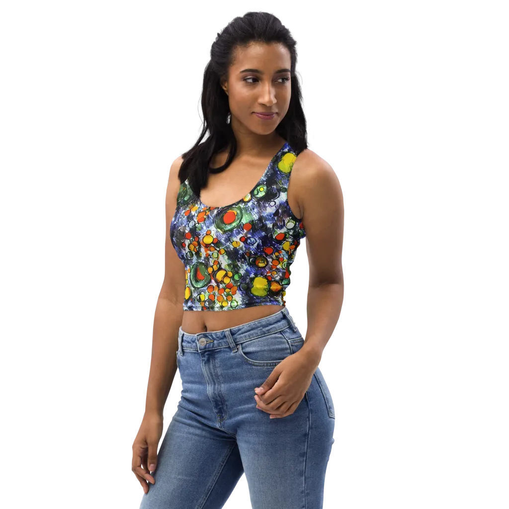Neon Still Life on Crop Top — Left Front