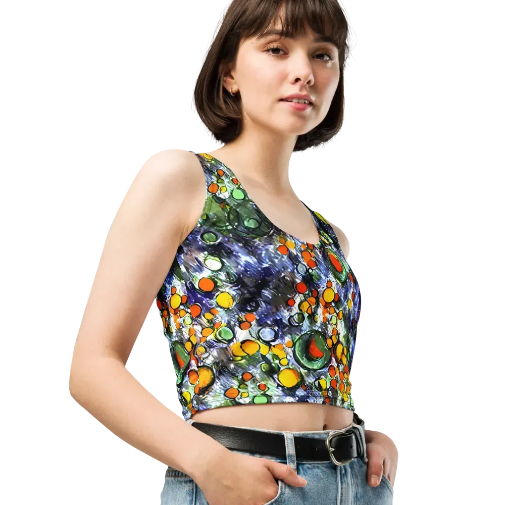 Neon Still Life on Crop Top — Right Front