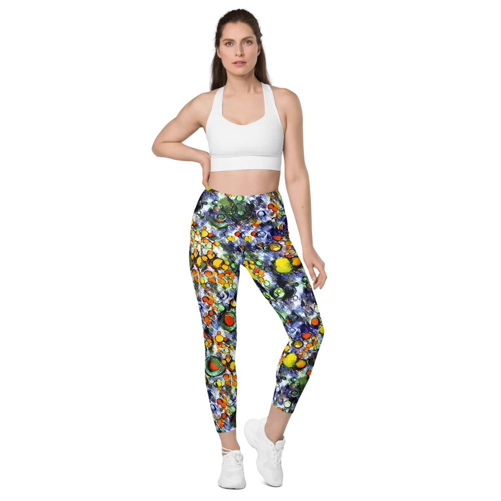Neon Still Life on Leggings with Pockets — Front
