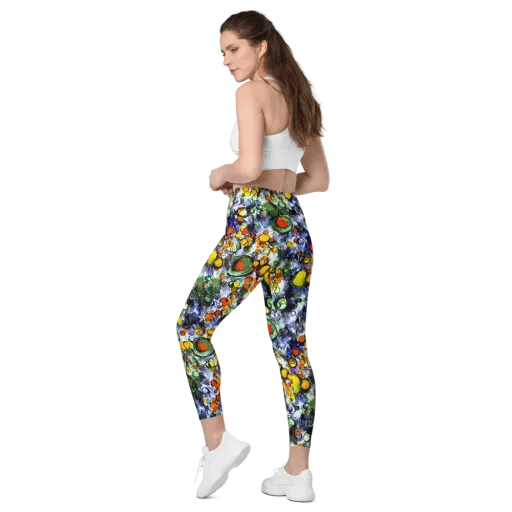 Neon Still Life on a Leggings with Pockets