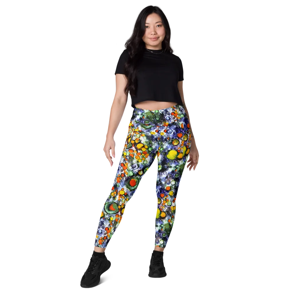 Neon Still Life on Leggings with Pockets — Front