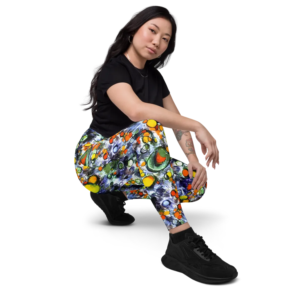 Neon Still Life on Leggings with Pockets — Right Front
