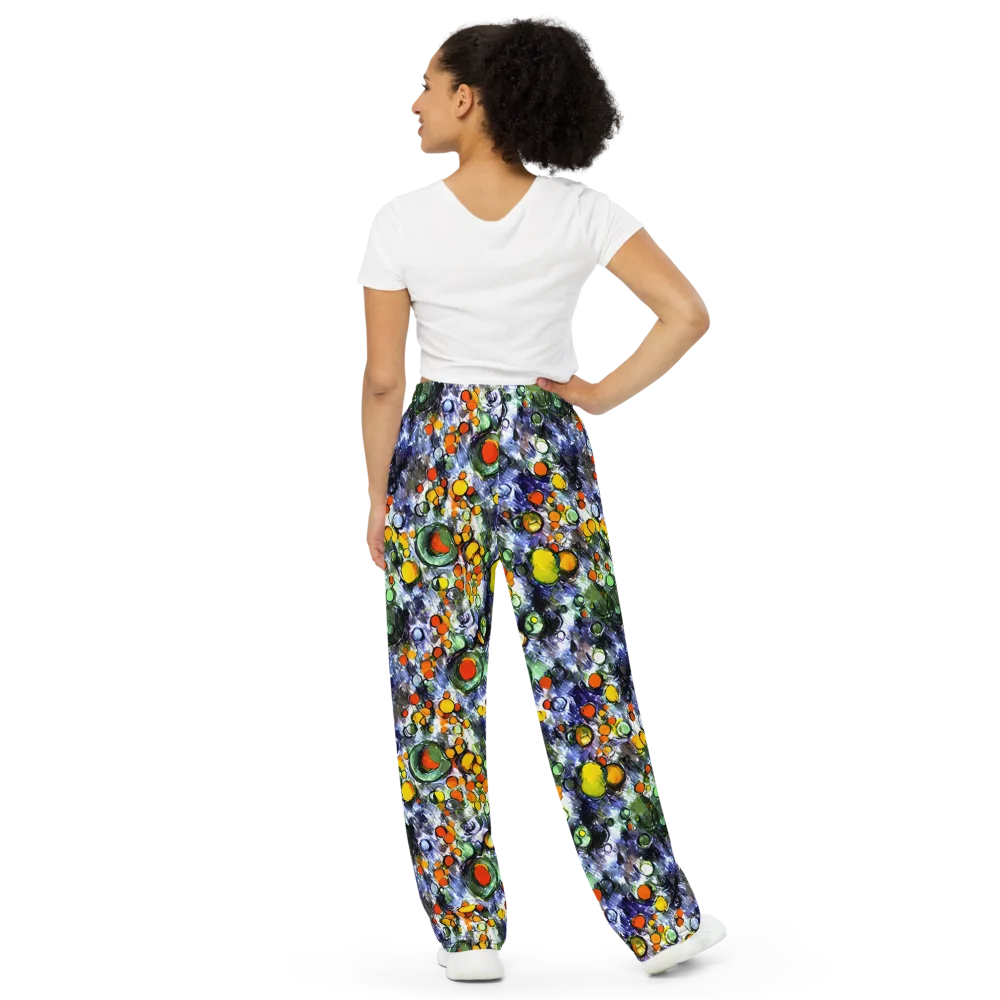 Neon Still Life on Wide-Leg Pants — Back