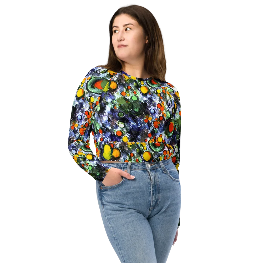 Neon Still Life on Long Sleeve Crop Top — Front