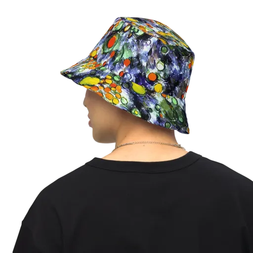 Neon Still Life on a Reversible Bucket Hat
