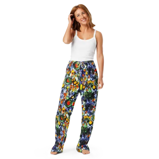 Neon Still Life on a Women's Pajama Pants