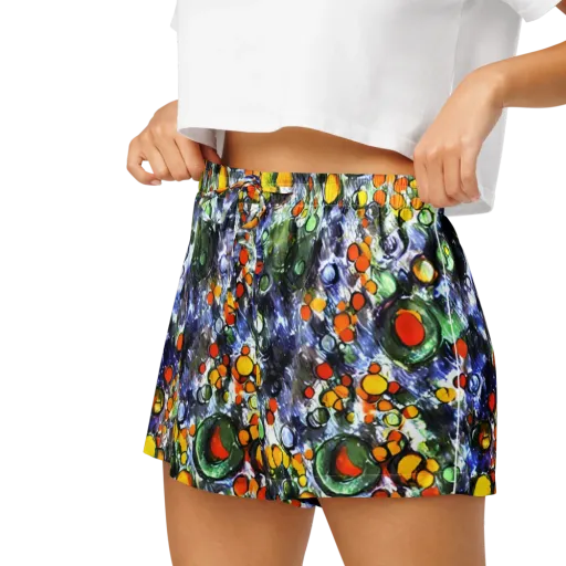 Neon Still Life on a Women's Pajama Shorts